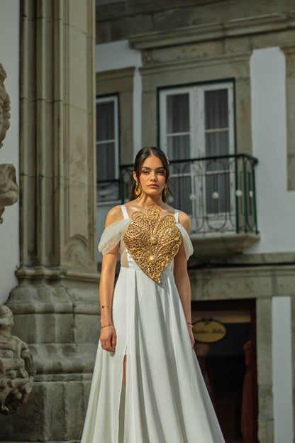 Brincos à Rainha Vianesa D'ouro