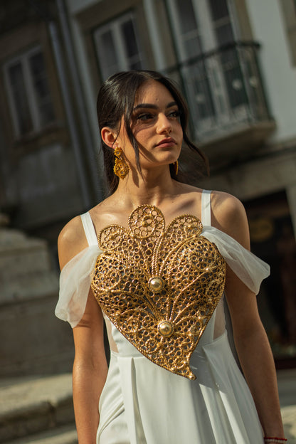 Brincos à Rainha Vianesa D'ouro