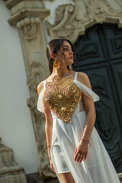 Brincos à Rainha Vianesa D'ouro